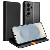 Genuine Leather Premium Flip Wallet Samsung Case-Exoticase-Samsung S26 Ultra-Black-Exoticase