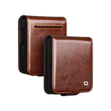 Genuine Leather Premium Flip Wallet Samsung Case-Exoticase-Samsung Z Flip 7-Brown-Exoticase