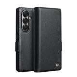 Genuine Leather Premium Flip Wallet Samsung Case-Exoticase-Samsung Z Fold 7-Black-Exoticase