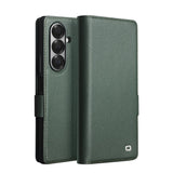 Genuine Leather Premium Flip Wallet Samsung Case-Exoticase-Samsung Z Fold 7-Green-Exoticase