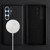 Genuine Leather Samsung Galaxy Case-Exoticase-For Samsung S25 Ultra-Black-Exoticase