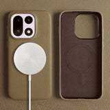 Genuine Litchi Grain Leather OnePlus Case-Exoticase-For OnePlus 15-Khaki-Exoticase