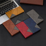 Geometric Leather Flip Wallet iPhone Case-Exoticase-Exoticase