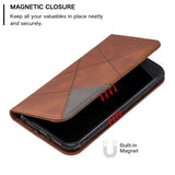 Geometric Leather Flip Wallet iPhone Case-Exoticase-Exoticase