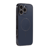 Glass Lens Plated Slim Magnetic iPhone Case-Exoticase-iPhone 16 Pro Max-Black-Exoticase