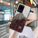 Gold Foil Floral Marble Samsung Case-Samsung Galaxy Phone Case-Exoticase-For S22 Ultra-7-