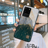 Gold Foil Floral Marble Samsung Case-Samsung Galaxy Phone Case-Exoticase-For S22 Ultra-8-
