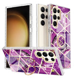 Gradient Marble With Ring Holder Case For Samsung Galaxy-Exoticase-