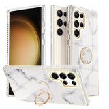 Gradient Marble With Ring Holder Case For Samsung Galaxy-Exoticase-