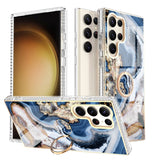 Gradient Marble With Ring Holder Case For Samsung Galaxy-Exoticase-