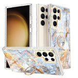 Gradient Marble With Ring Holder Case For Samsung Galaxy-Exoticase-