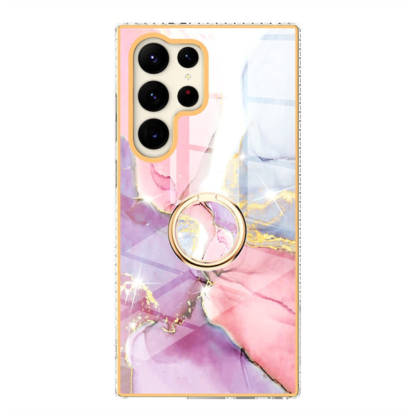 Gradient Marble With Ring Holder Case For Samsung Galaxy-Exoticase-For Samsung S23-a-