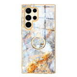 Gradient Marble With Ring Holder Case For Samsung Galaxy-Exoticase-For Samsung S23-d-