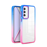 Gradient Rainbow Transparent Samsung Galaxy Case-Exoticase-For Samsung S23 Ultra-Blue Pink-