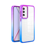 Gradient Rainbow Transparent Samsung Galaxy Case-Exoticase-For Samsung S23 Ultra-Purple Blue-