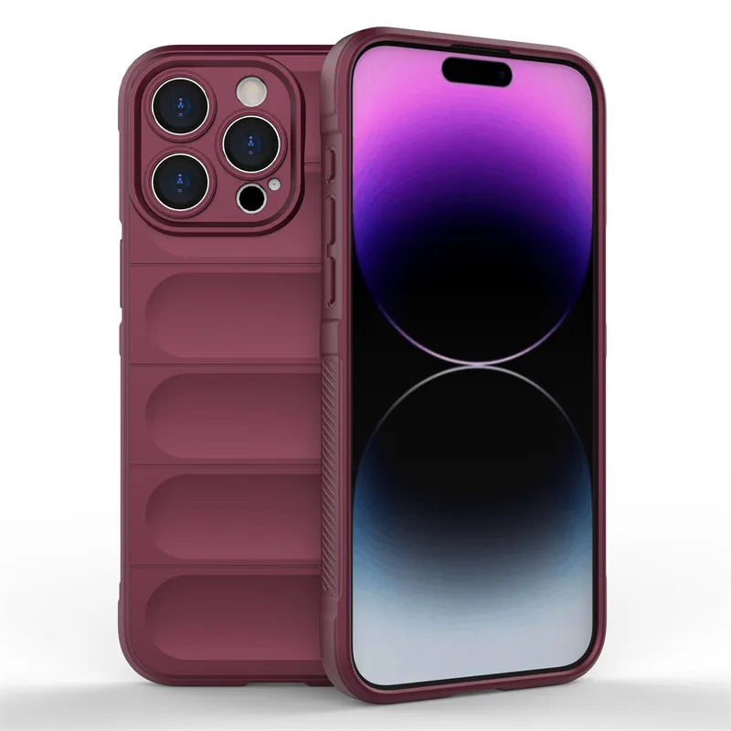 Grip Friendly Silicone Apple iPhone Case-Exoticase-For iPhone 15 Pro Max-Plum-