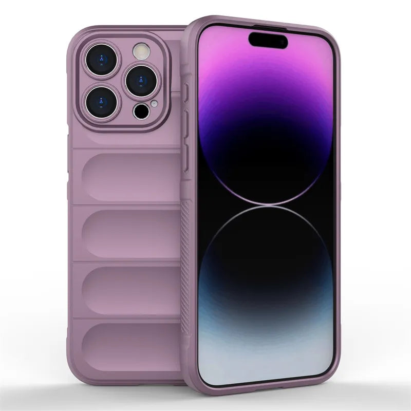 Grip Friendly Silicone Apple iPhone Case-Exoticase-For iPhone 15 Pro Max-Purple-