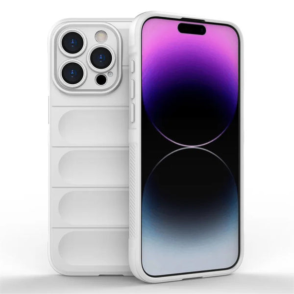 Grip Friendly Silicone Apple iPhone Case-Exoticase-For iPhone 15 Pro Max-White-