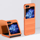 Grip Friendly Silicone Samsung Galaxy Z Flip Case-Exoticase-for Samsung Z Flip 5-Orange-