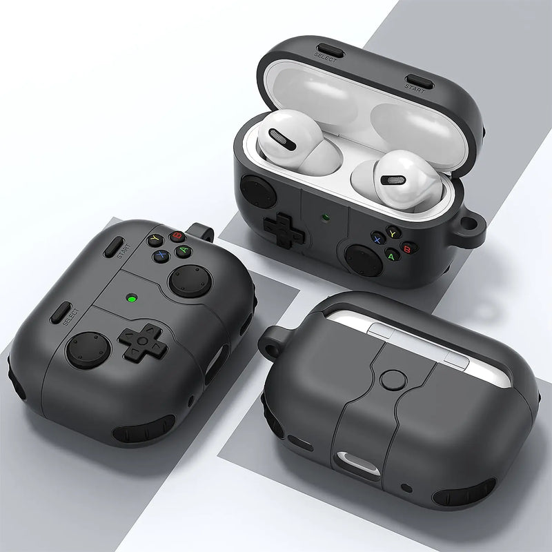 Headset & Gaming Style AirPods Pro 3 Case with Cleaning Pen-Exoticase-Black Gaming-For AirPods Pro 3-Exoticase