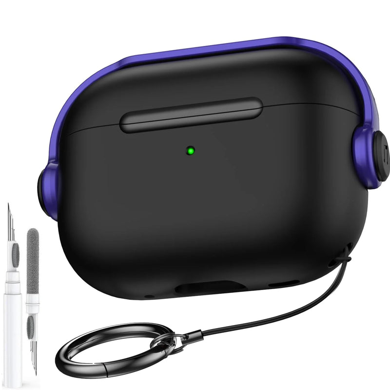 Headset & Gaming Style AirPods Pro 3 Case with Cleaning Pen-Exoticase-Purple Black-For AirPods Pro 3-Exoticase