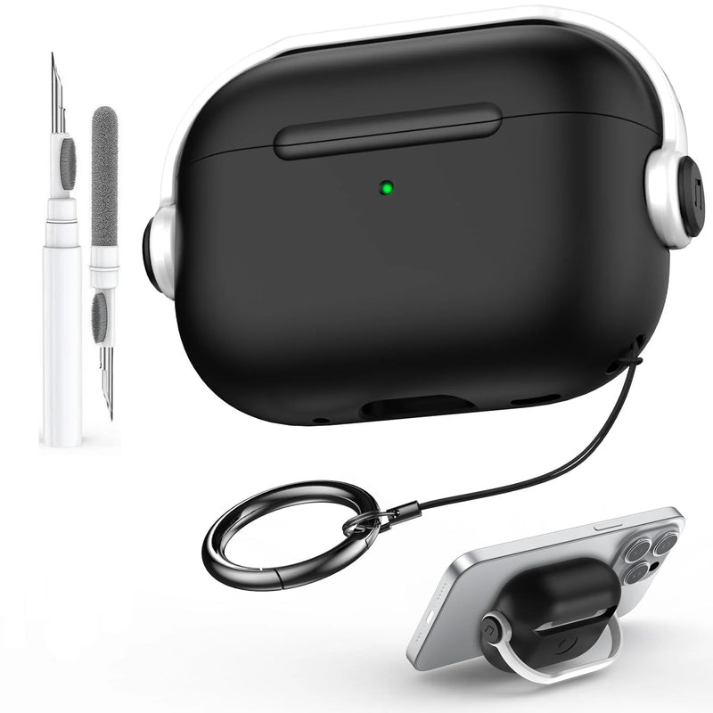 Headset & Gaming Style AirPods Pro 3 Case with Cleaning Pen-Exoticase-White Black-For AirPods Pro 3-Exoticase