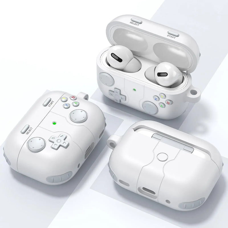 Headset & Gaming Style AirPods Pro 3 Case with Cleaning Pen-Exoticase-White Gaming-For AirPods Pro 3-Exoticase