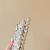 Heart Marble Plated iPhone Case-Exoticase-