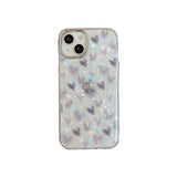Heart Marble Plated iPhone Case-Exoticase-For iPhone 14 Pro Max-Purple-