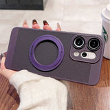 Heat Dissipating Breathable OnePlus Case-Exoticase-OnePlus 13-Dark Purple with Ring-Exoticase