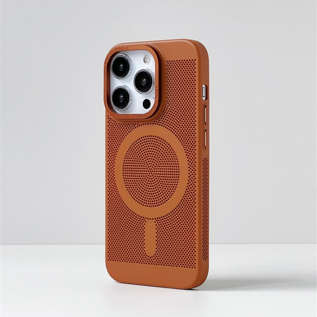 Heat Dissipating MagSafe iPhone Case-Exoticase-For iPhone 15 Pro Max-Brown-