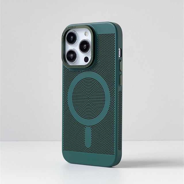 Heat Dissipating MagSafe iPhone Case-Exoticase-For iPhone 15 Pro Max-Green-
