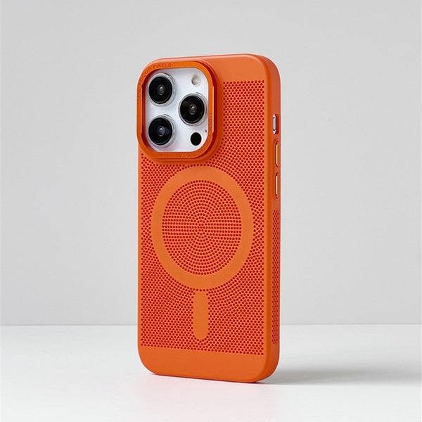 Heat Dissipating MagSafe iPhone Case-Exoticase-For iPhone 15 Pro Max-Orange-