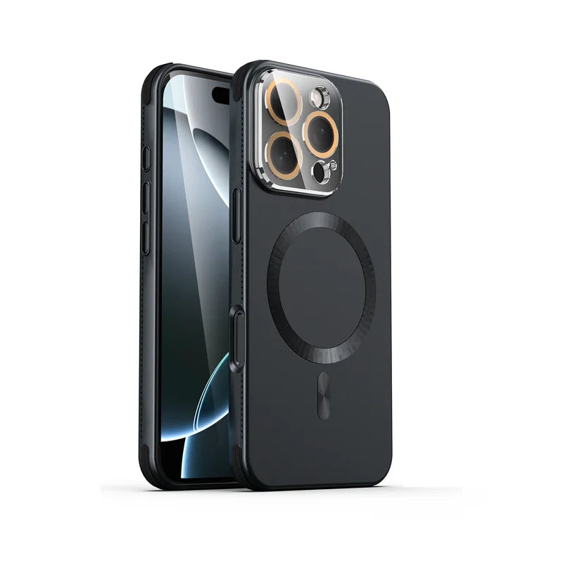 HeatFlow Glass Camera Drop Corners iPhone Case-Exoticase-Black-iPhone 16 Pro Max-Exoticase