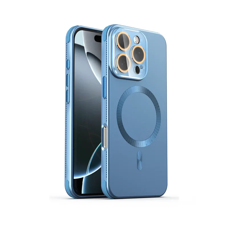 HeatFlow Glass Camera Drop Corners iPhone Case-Exoticase-Blue-iPhone 16 Pro Max-Exoticase