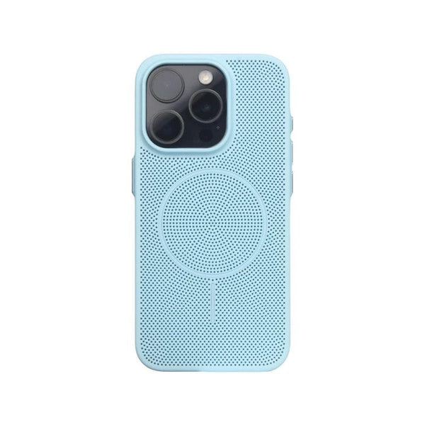 HeatOff Speaker Grill Style Micro Hole iPhone Case-Exoticase-For iPhone 16 Pro Max-Sky Blue-Exoticase