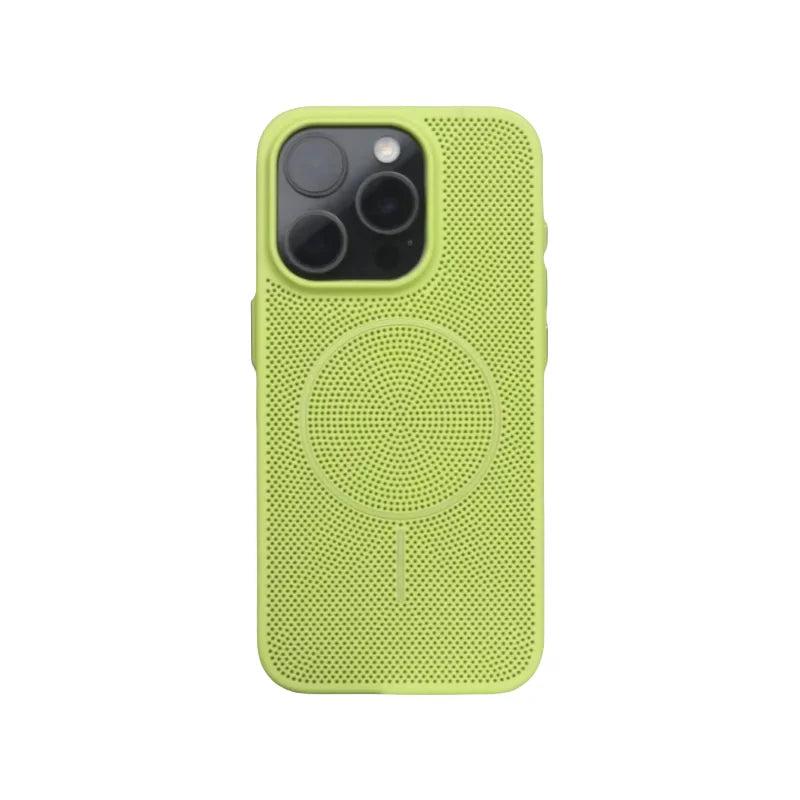 HeatOff Speaker Grill Style Micro Hole iPhone Case-Exoticase-For iPhone 16 Pro Max-Green-Exoticase