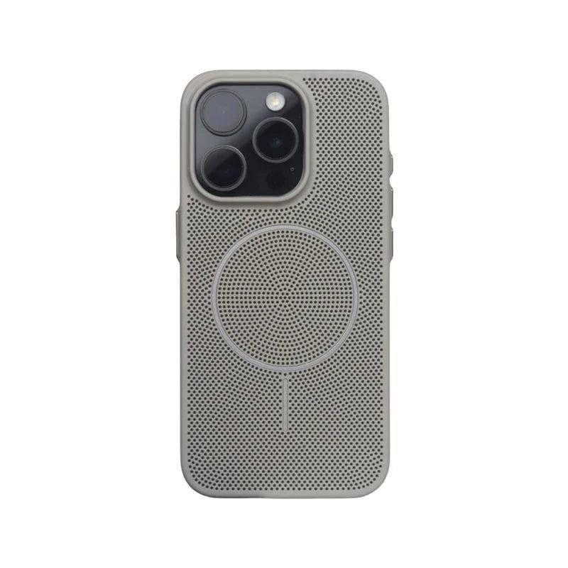 HeatOff Speaker Grill Style Micro Hole iPhone Case-Exoticase-For iPhone 16 Pro Max-Gray-Exoticase