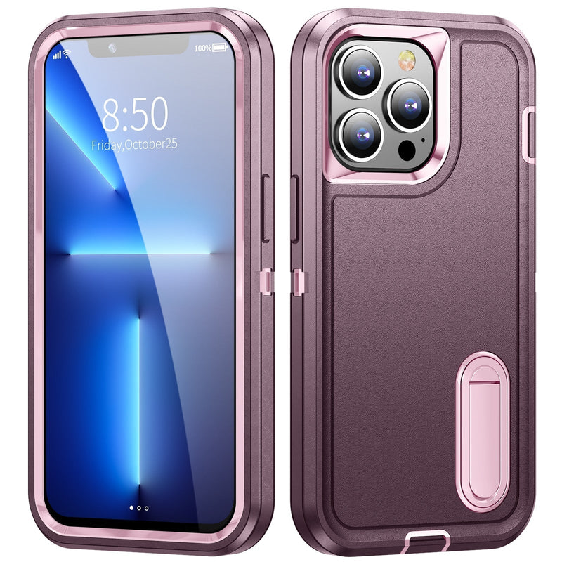 Heavy Duty Defender Apple iPhone Case, For iPhone 14 Pro / Fuchsia-Pink Heavy Duty Defender Apple iPhone Case, For iPhone 14 Pro / Fuchsia-Pink