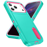 Heavy Duty Defender Apple iPhone Case-Exoticase-For iPhone 17 Pro Max-Cyan-Rose Red-Exoticase