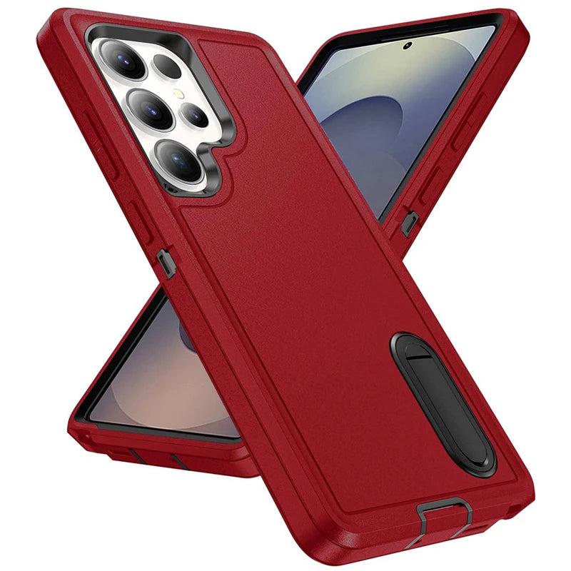 Heavy Duty Defender Samsung Galaxy Case-Exoticase-Red Black-S25 Ultra-Exoticase