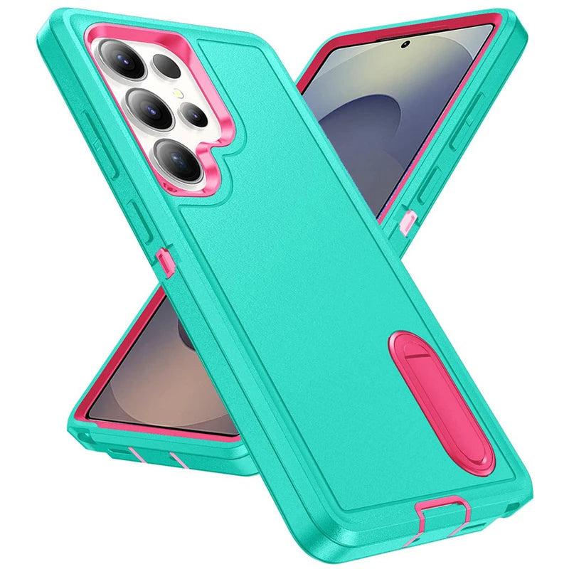 Heavy Duty Defender Samsung Galaxy Case-Exoticase-Cyan Rose-S25 Ultra-Exoticase