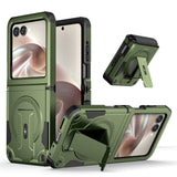Heavy Duty Military Grade Motorola Razr Armor Case-Exoticase-For Razr Ultra 2026-Green Bracket-Exoticase