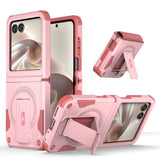 Heavy Duty Military Grade Motorola Razr Armor Case-Exoticase-For Razr Ultra 2026-Pink Bracket-Exoticase