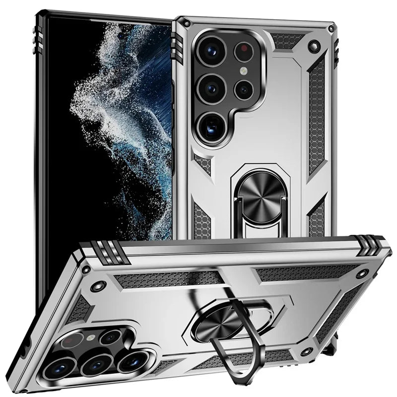 Heavy Duty Military Grade Protection Samsung Galaxy Armor Case-Exoticase-S25 Ultra-Silver-Exoticase