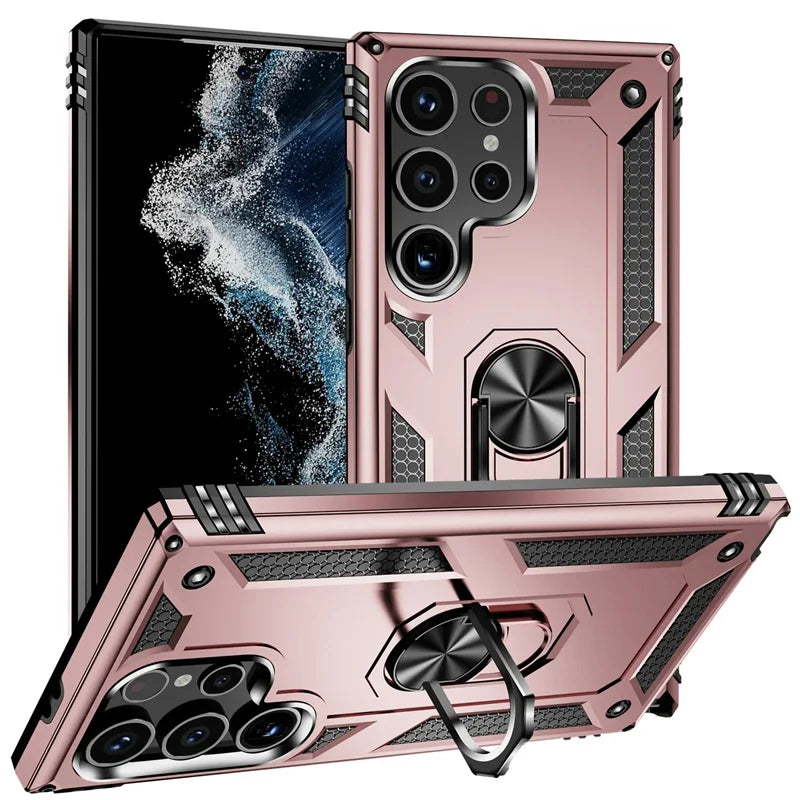 Heavy Duty Military Grade Protection Samsung Galaxy Armor Case-Exoticase-S25 Ultra-Rose-Exoticase