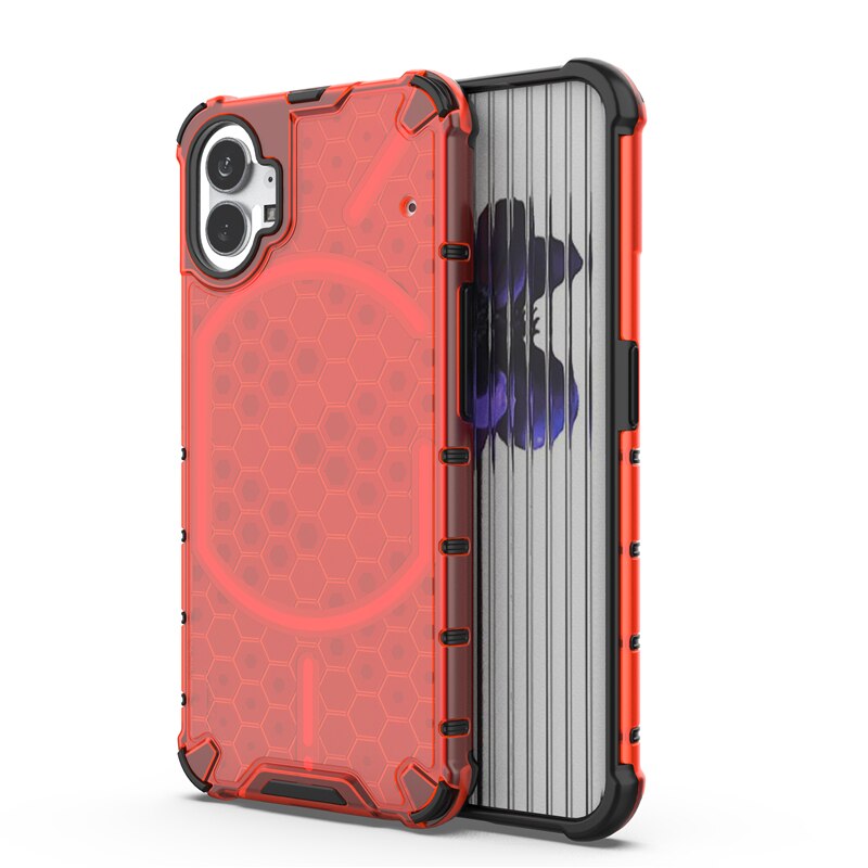 Hexagonal Nothing Phone Case-Exoticase-Nothing Phone 1-Red-