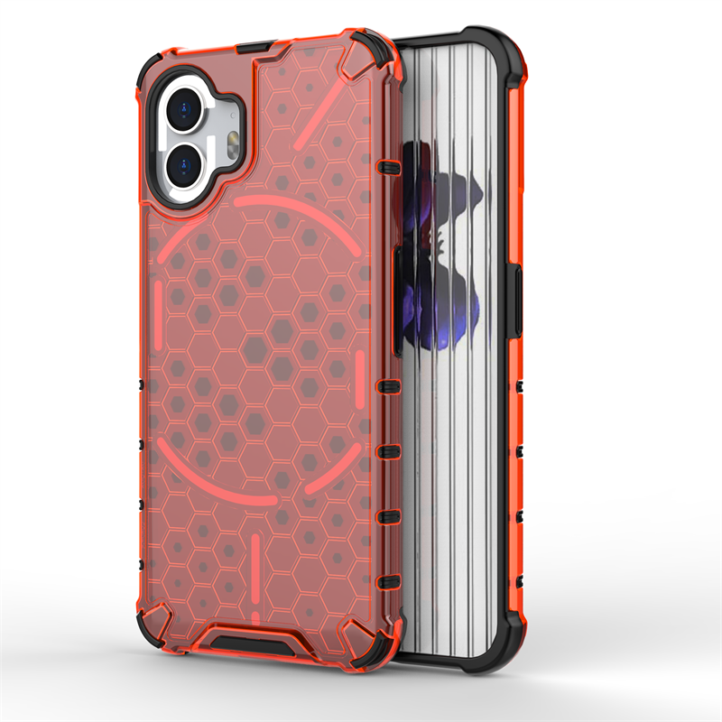 Hexagonal Nothing Phone Case-Exoticase-Nothing Phone 2-Red-