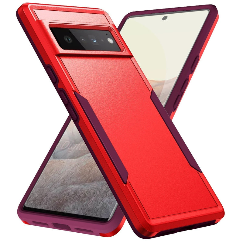 Indestructo Heavy Duty Google Pixel Armor Case-Exoticase-For Pixel 8 Pro-Red-Rose Red-