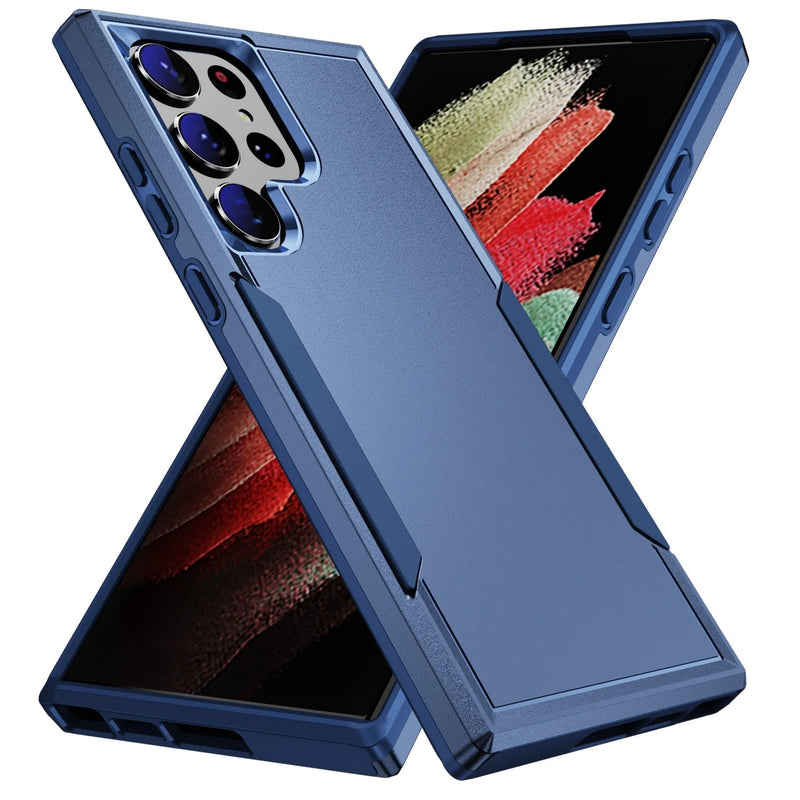 Indestructo Strong Armor Samsung Phone Case - Exoticase - For Samsung S24 Ultra / Navy Blue